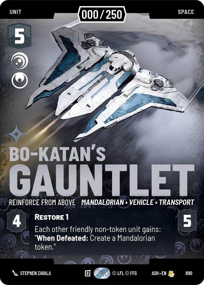 Bo-Katan's Gauntlet - Reinforce from Above (890) (Serialized) (890) [Ashes of the Empire] | Shuffle n Cut Hobbies & Games