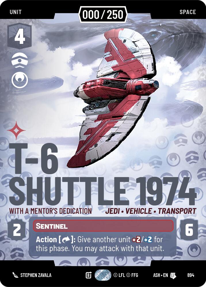 T-6 Shuttle 1974 - With a Mentor's Dedication (894) (Serialized) (894) [Ashes of the Empire] | Shuffle n Cut Hobbies & Games