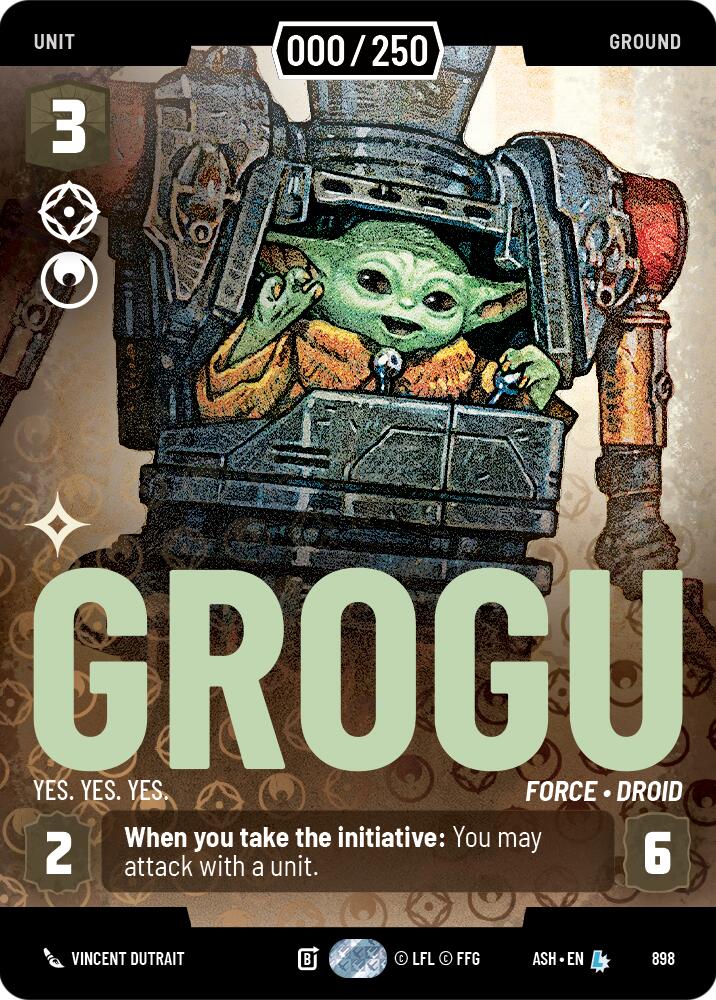 Grogu - Yes. Yes. Yes. (898) (Serialized) (898) [Ashes of the Empire] | Shuffle n Cut Hobbies & Games