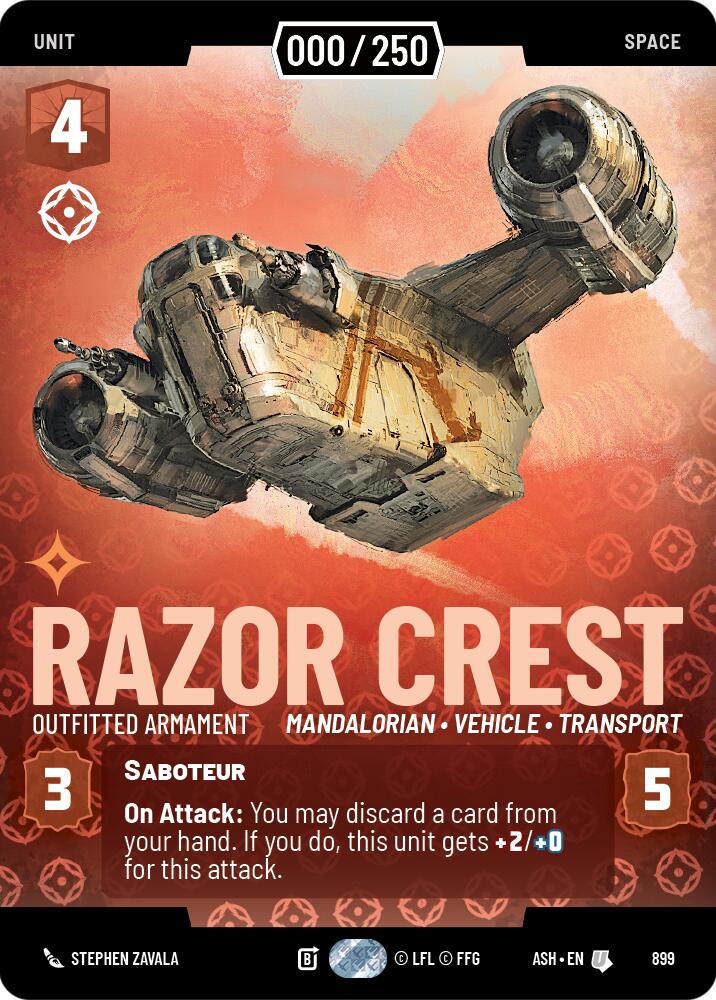 Razor Crest - Outfitted Armament (899) (Serialized) (899) [Ashes of the Empire] | Shuffle n Cut Hobbies & Games