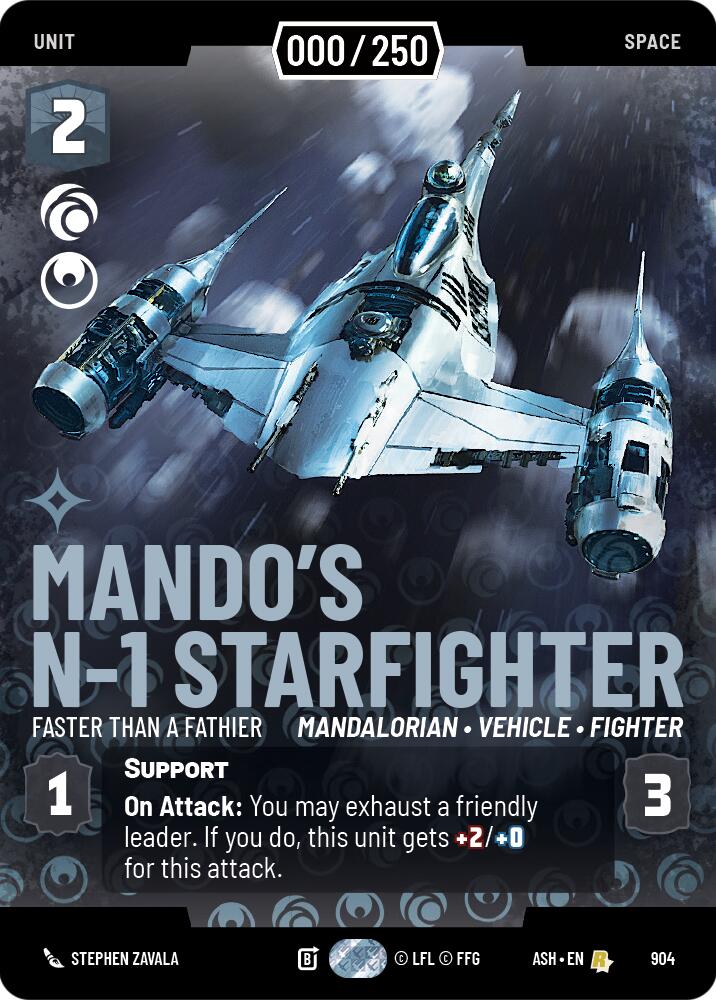 Mando's N-1 Starfighter - Faster than a Fathier (904) (Serialized) (904) [Ashes of the Empire] | Shuffle n Cut Hobbies & Games