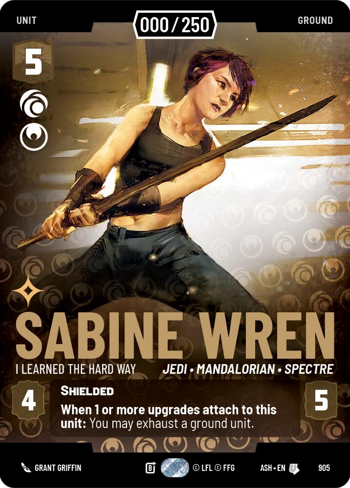 Sabine Wren - I Learned the Hard Way (905) (Serialized) (905) [Ashes of the Empire] | Shuffle n Cut Hobbies & Games