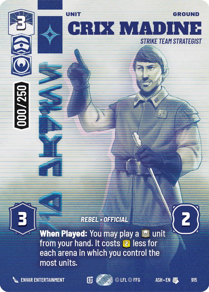 Crix Madine - Strike Team Strategist (915) (Serialized) (915) [Ashes of the Empire] | Shuffle n Cut Hobbies & Games