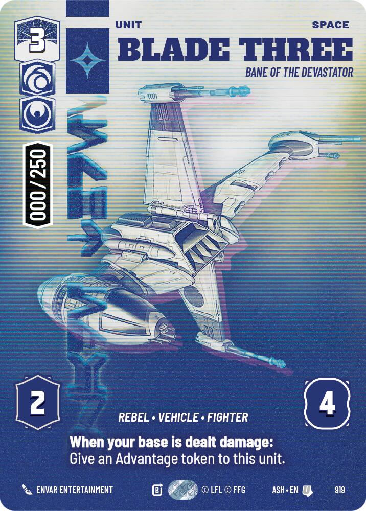 Blade Three - Bane of the Devastator (919) (Serialized) (919) [Ashes of the Empire] | Shuffle n Cut Hobbies & Games