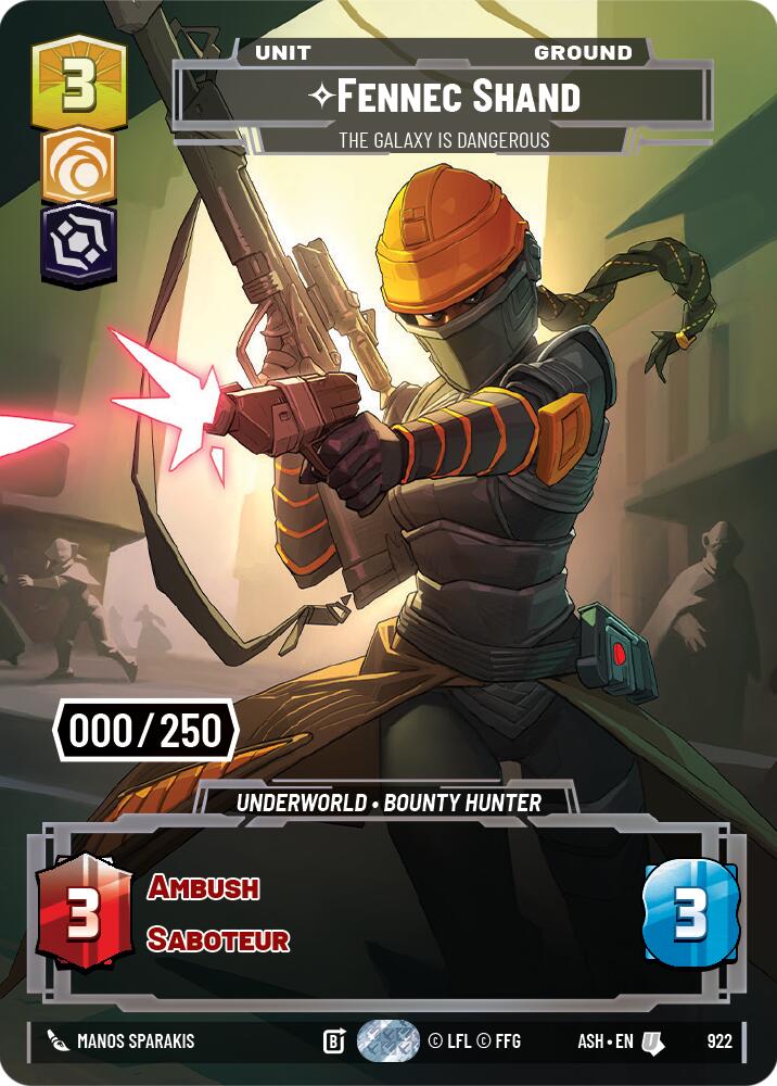 Fennec Shand - The Galaxy Is Dangerous (922) (Serialized) (922) [Ashes of the Empire] | Shuffle n Cut Hobbies & Games