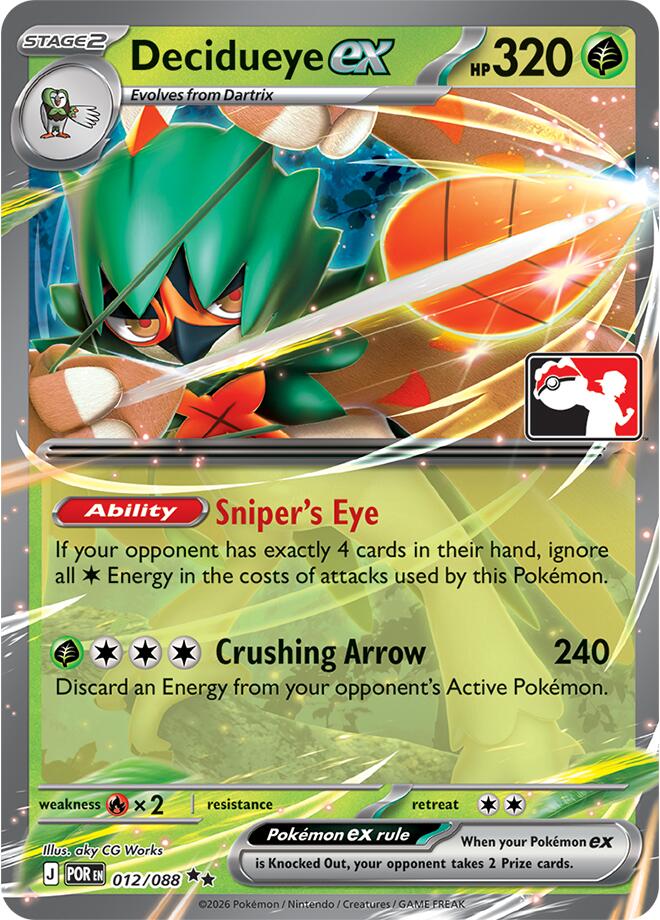 Decidueye ex (012/088) [Prize Pack Series Nine] | Shuffle n Cut Hobbies & Games
