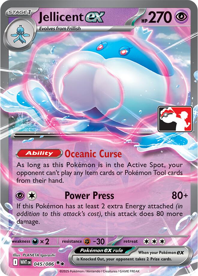 Jellicent ex (045/086) [Prize Pack Series Nine] | Shuffle n Cut Hobbies & Games
