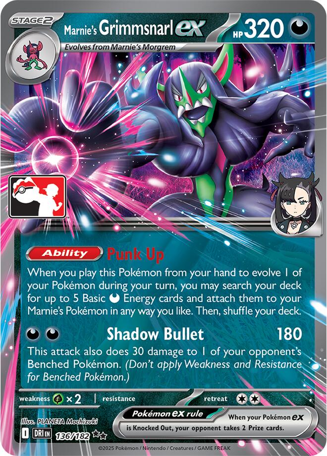 Marnie's Grimmsnarl ex (136/182) [Prize Pack Series Nine] | Shuffle n Cut Hobbies & Games