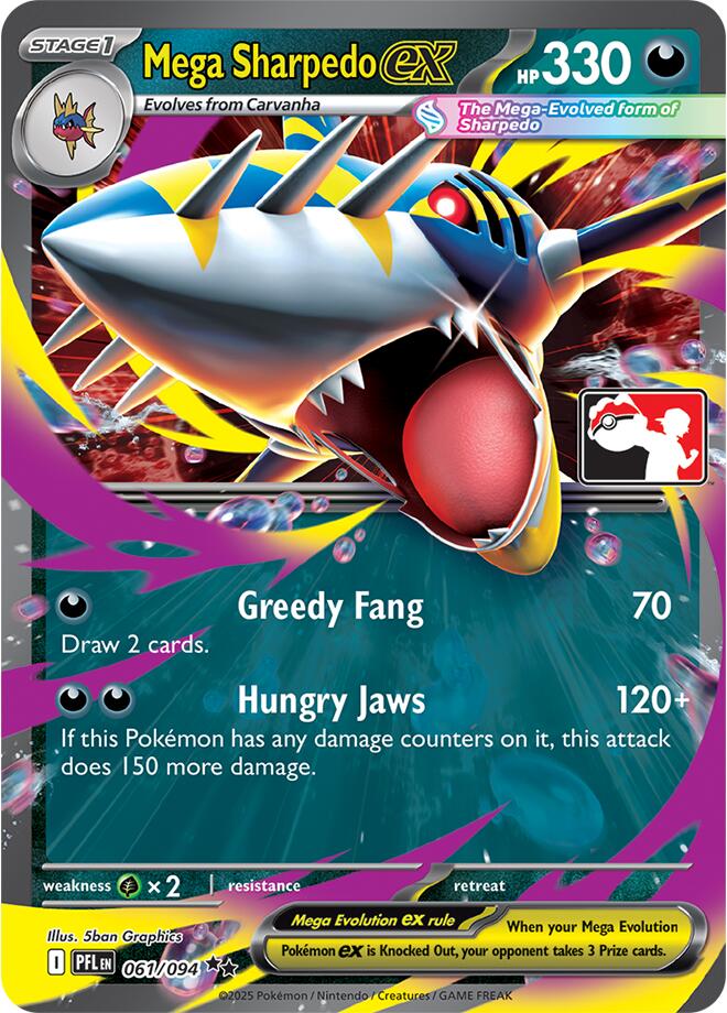 Mega Sharpedo ex (061/094) [Prize Pack Series Nine] | Shuffle n Cut Hobbies & Games