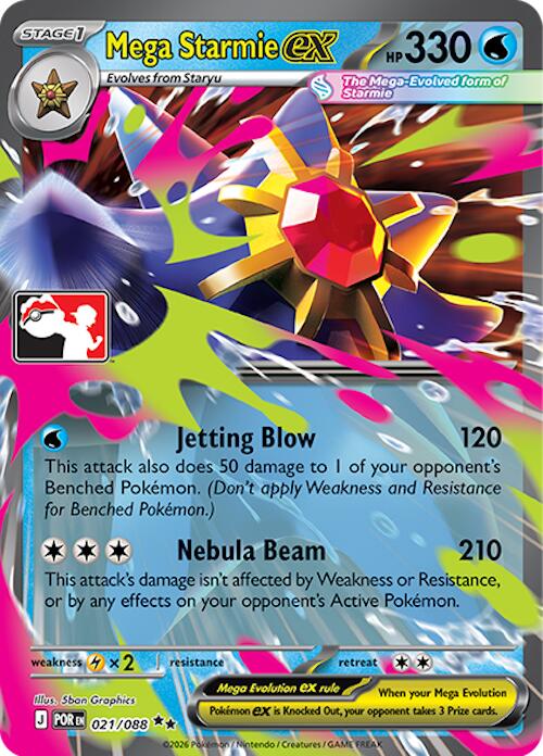Mega Starmie ex (021/088) [Prize Pack Series Nine] | Shuffle n Cut Hobbies & Games