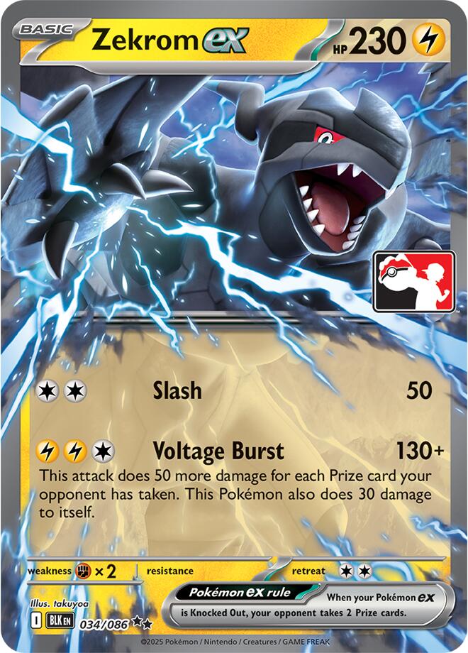 Zekrom ex (034/086) (Right Stamp) [Prize Pack Series Nine] | Shuffle n Cut Hobbies & Games