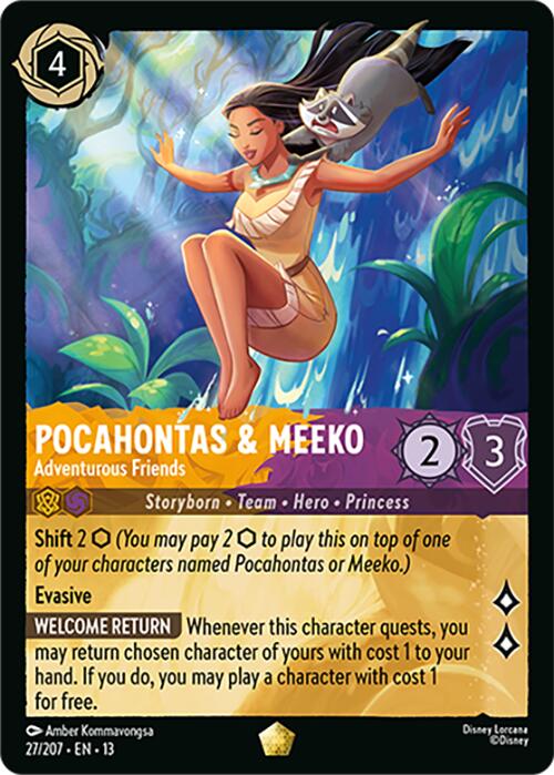 Pocahontas & Meeko - Adventurous Friends (27/207) [Attack of the Vine!] | Shuffle n Cut Hobbies & Games