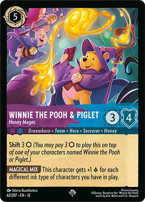 Winnie the Pooh & Piglet - Hunny Mages (62/207) [Attack of the Vine!] | Shuffle n Cut Hobbies & Games