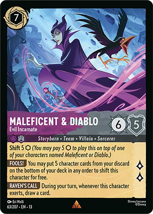 Maleficent & Diablo - Evil Incarnate (63/207) [Attack of the Vine!] | Shuffle n Cut Hobbies & Games