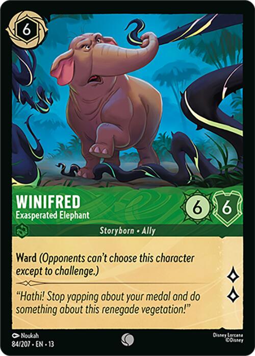 Winifred - Exasperated Elephant (84/207) [Attack of the Vine!] | Shuffle n Cut Hobbies & Games