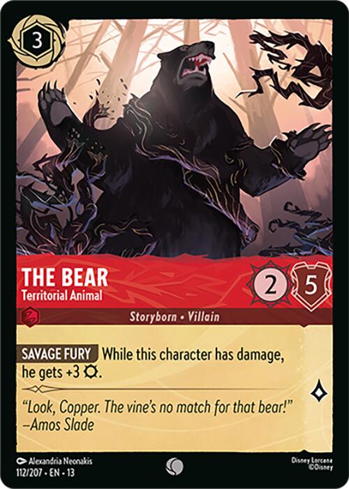 The Bear - Territorial Animal (112/207) [Attack of the Vine!] | Shuffle n Cut Hobbies & Games