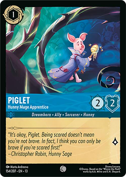 Piglet - Hunny Mage Apprentice (154/207) [Attack of the Vine!] | Shuffle n Cut Hobbies & Games