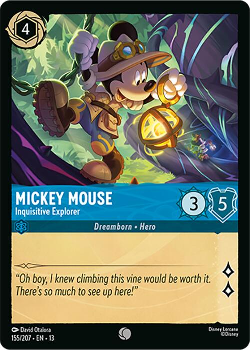 Mickey Mouse - Inquisitive Explorer (155/207) [Attack of the Vine!] | Shuffle n Cut Hobbies & Games
