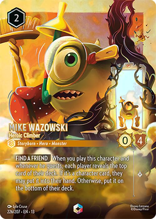 Mike Wazowski - Heroic Climber (Enchanted) (226/204) [Attack of the Vine!] | Shuffle n Cut Hobbies & Games