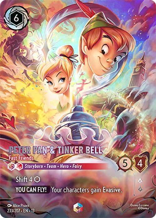 Peter Pan & Tinker Bell - Fast Friends (Enchanted) (233/204) [Attack of the Vine!] | Shuffle n Cut Hobbies & Games