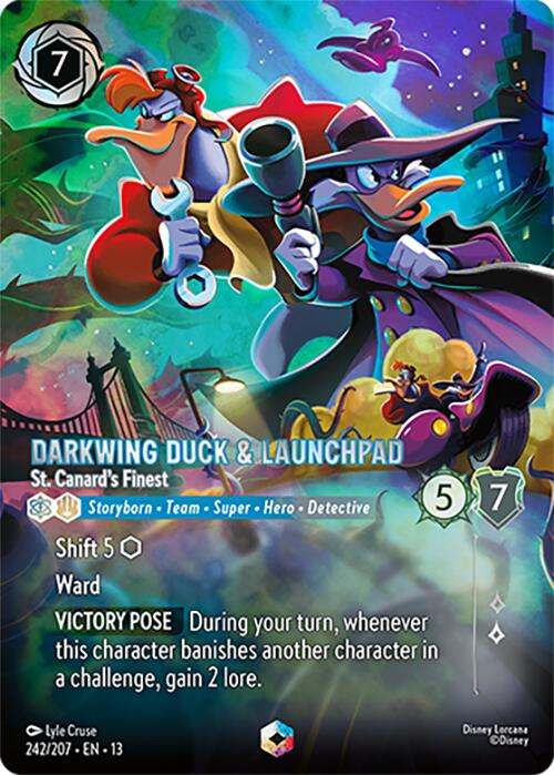 Darkwing Duck & Launchpad - St. Canard's Finest (Enchanted) (242/204) [Attack of the Vine!] | Shuffle n Cut Hobbies & Games