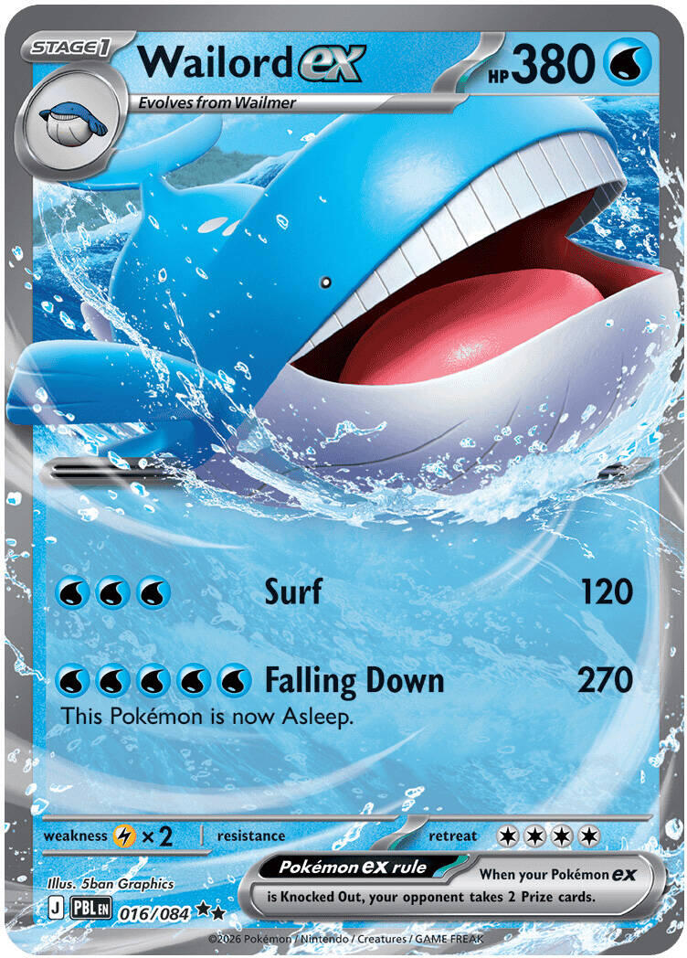 Wailord ex (016/084) [Mega Evolution: Pitch Black] | Shuffle n Cut Hobbies & Games