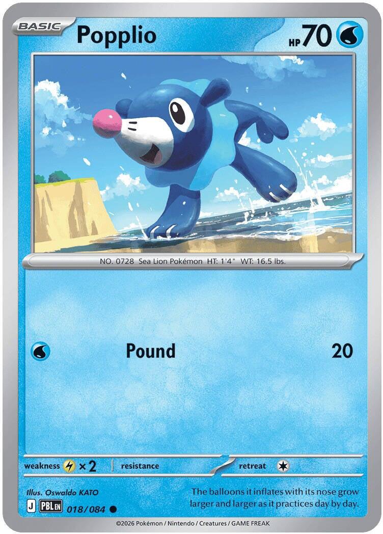 Popplio (018/084) [Mega Evolution: Pitch Black] | Shuffle n Cut Hobbies & Games