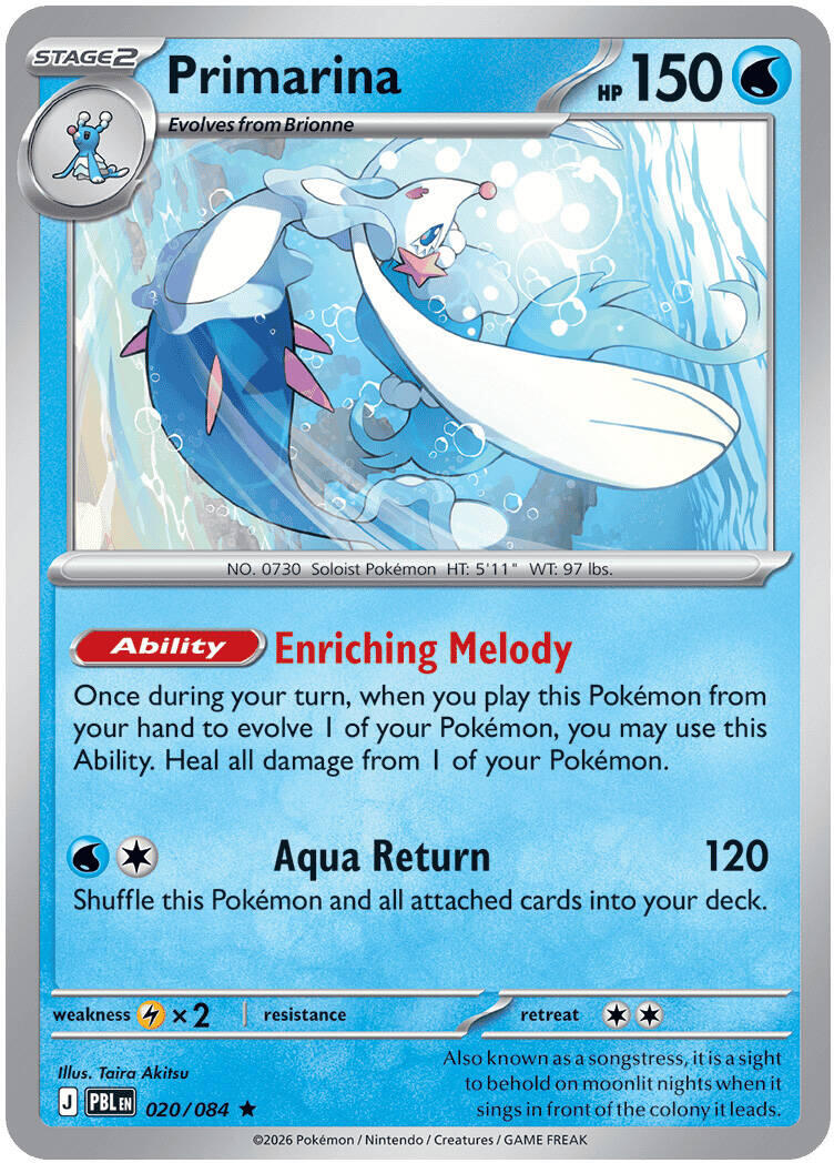 Primarina (020/084) [Mega Evolution: Pitch Black] | Shuffle n Cut Hobbies & Games