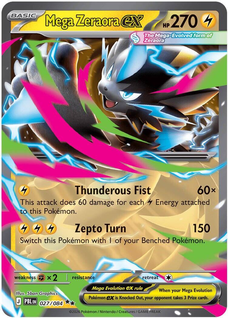 Mega Zeraora ex (027/084) [Mega Evolution: Pitch Black] | Shuffle n Cut Hobbies & Games