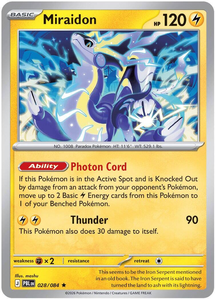 Miraidon (028/084) [Mega Evolution: Pitch Black] | Shuffle n Cut Hobbies & Games
