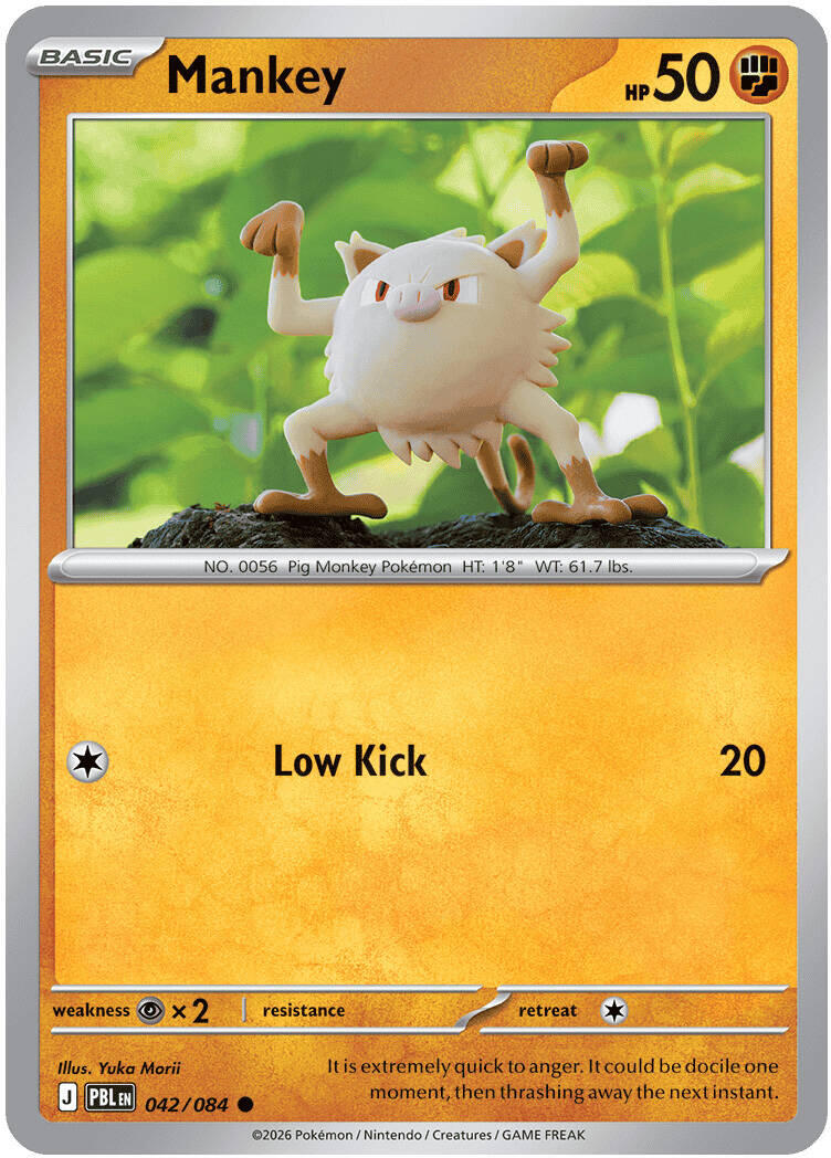 Mankey (042/084) [Mega Evolution: Pitch Black] | Shuffle n Cut Hobbies & Games