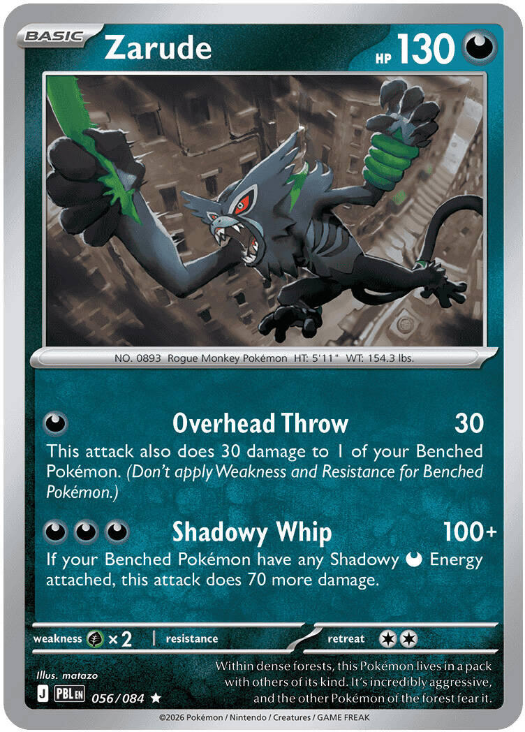 Zarude (056/084) [Mega Evolution: Pitch Black] | Shuffle n Cut Hobbies & Games