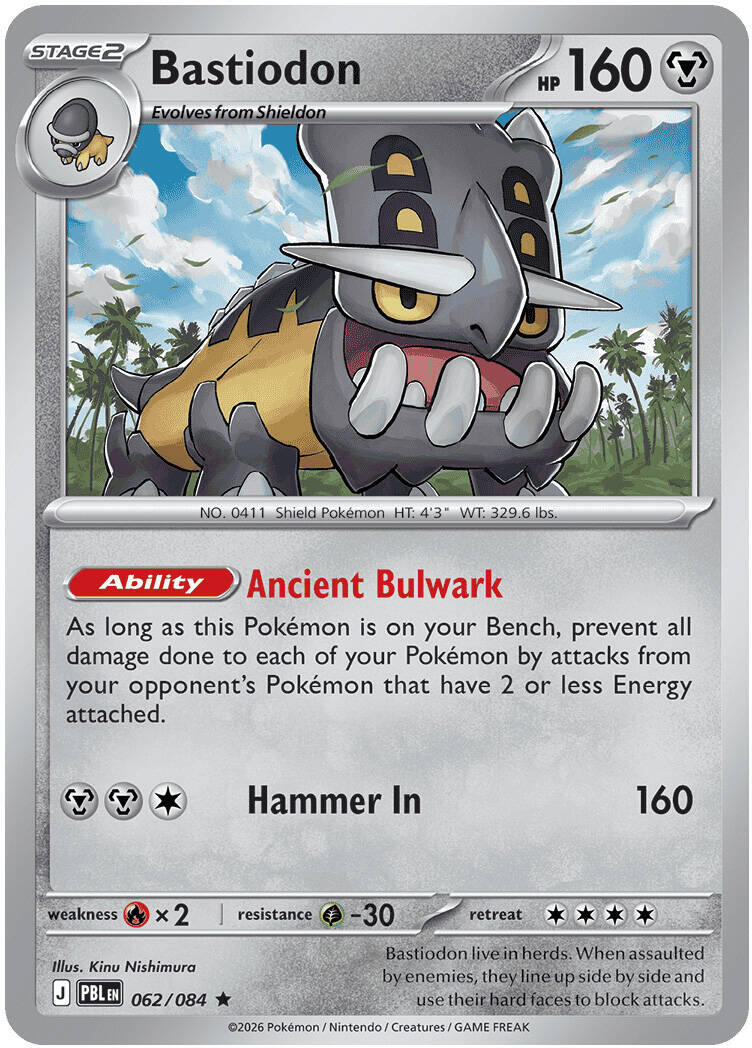 Bastiodon (062/084) [Mega Evolution: Pitch Black] | Shuffle n Cut Hobbies & Games