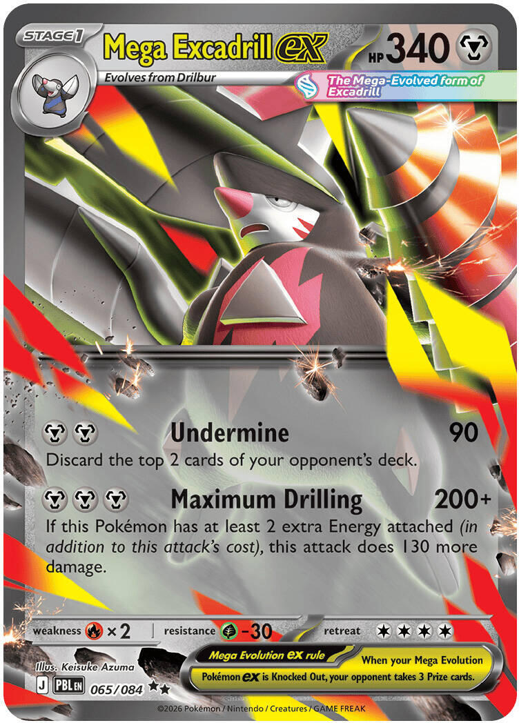 Mega Excadrill ex (065/084) [Mega Evolution: Pitch Black] | Shuffle n Cut Hobbies & Games
