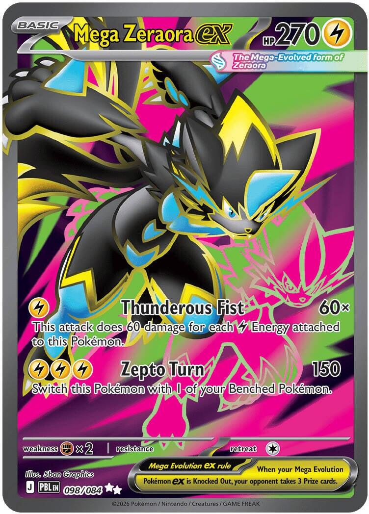 Mega Zeraora ex (098/084) [Mega Evolution: Pitch Black] | Shuffle n Cut Hobbies & Games
