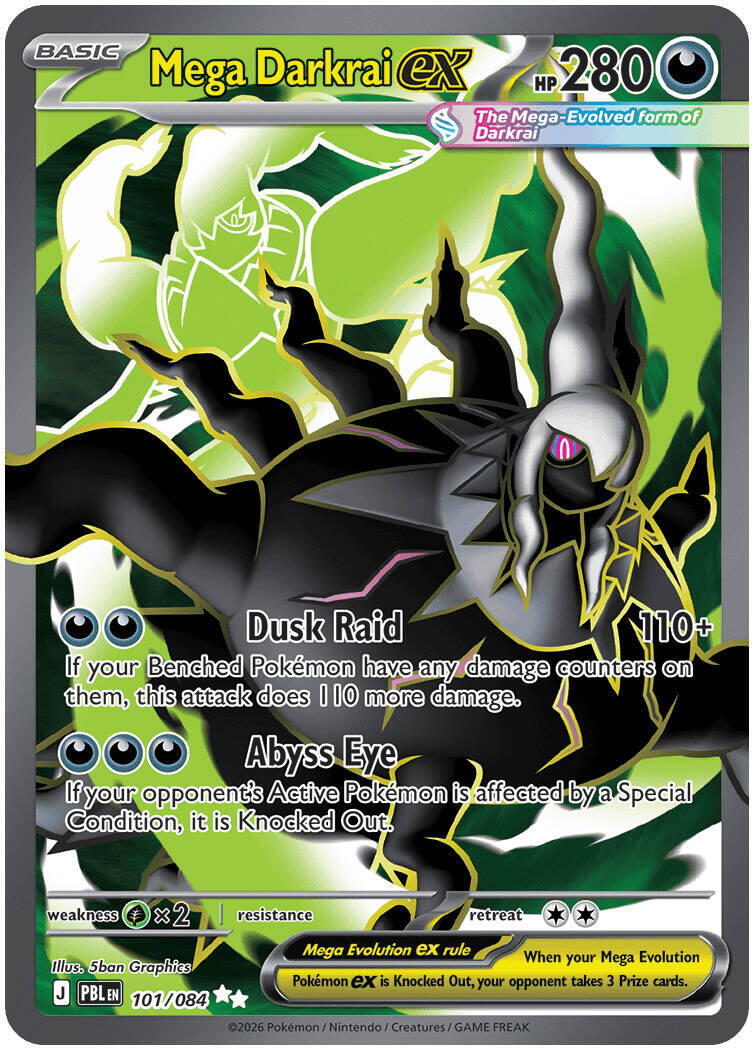 Mega Darkrai ex (101/084) [Mega Evolution: Pitch Black] | Shuffle n Cut Hobbies & Games