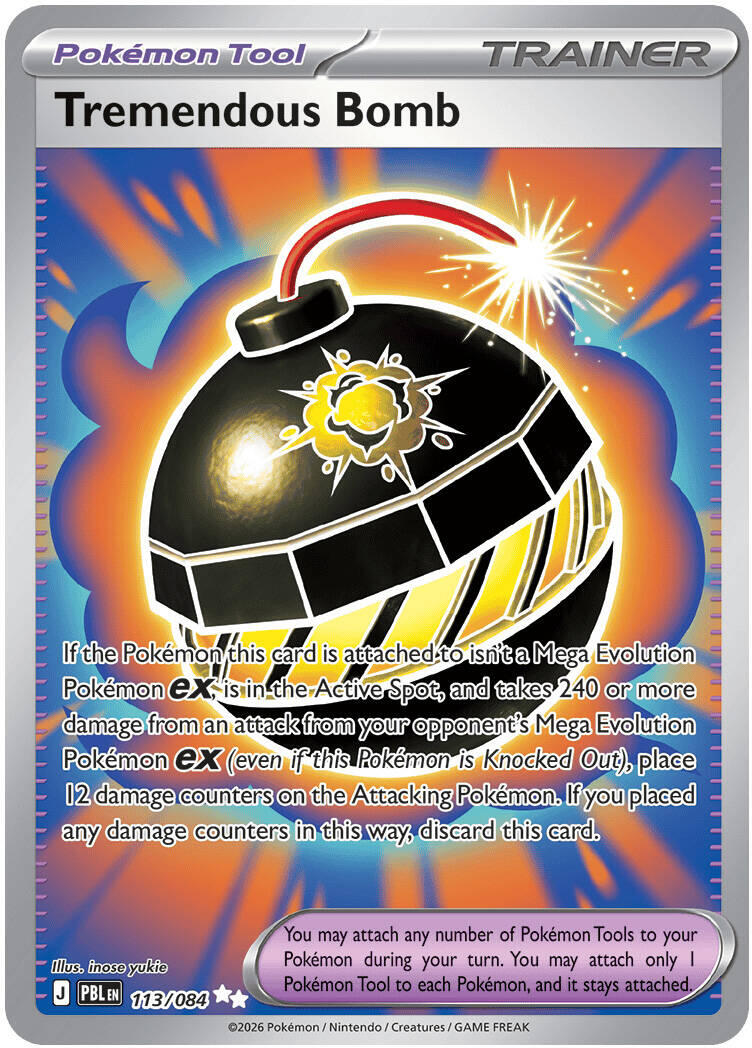 Tremendous Bomb (113/084) [Mega Evolution: Pitch Black] | Shuffle n Cut Hobbies & Games