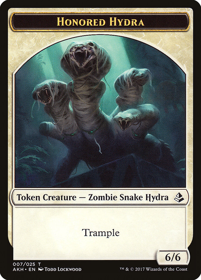 Honored Hydra // Warrior Double-Sided Token [Amonkhet Tokens] | Shuffle n Cut Hobbies & Games