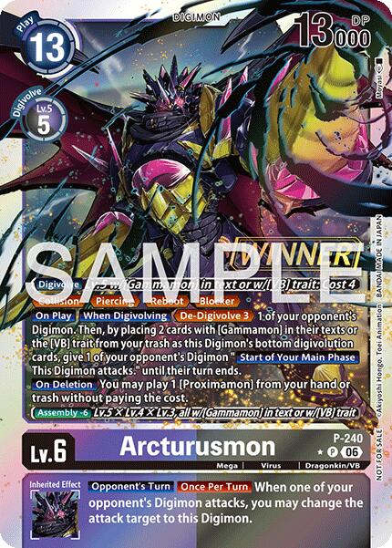 Arcturusmon [P-240] (Official Store Tournament 2026 Vol. 3 Winner) [Promotional Cards] | Shuffle n Cut Hobbies & Games