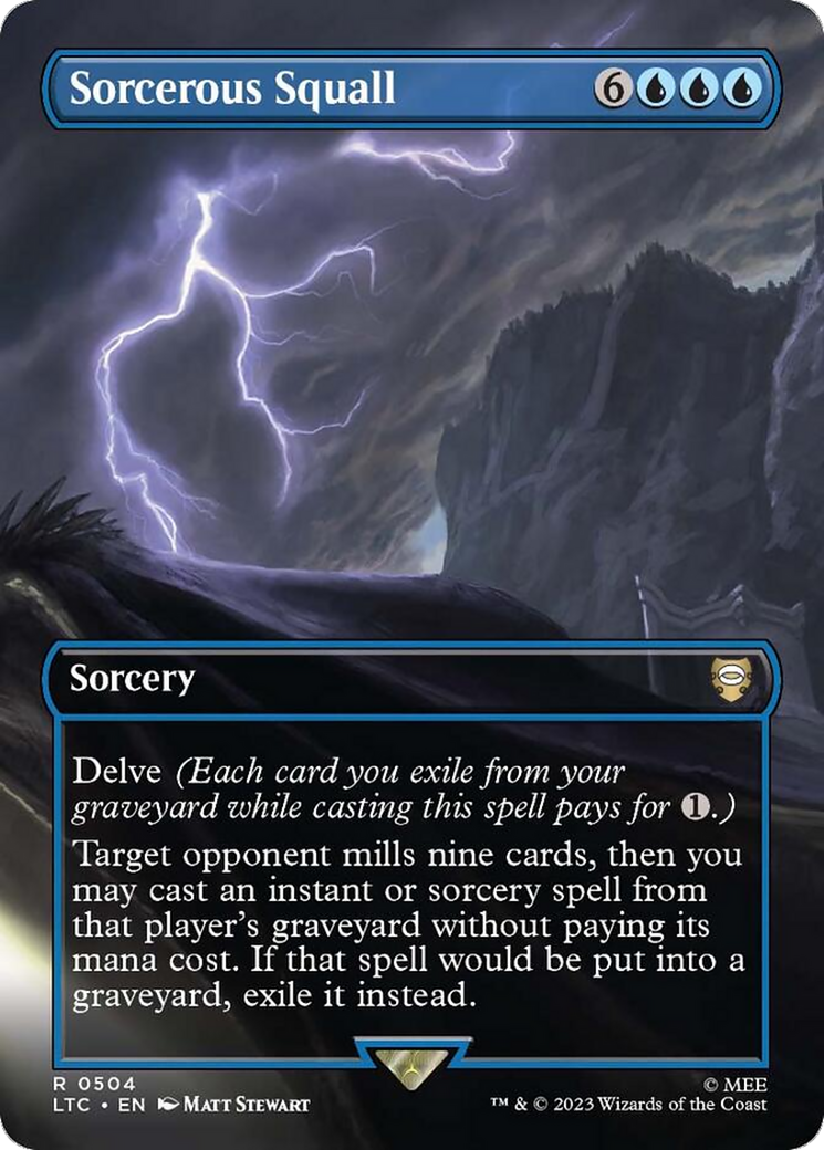 Sorcerous Squall (Borderless) [The Lord of the Rings: Tales of Middle-Earth Commander] | Shuffle n Cut Hobbies & Games