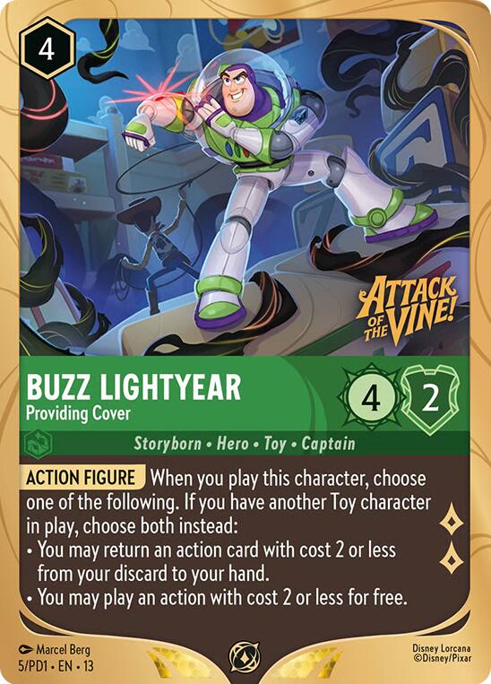 Buzz Lightyear - Providing Cover (5) [Promo Cards] | Shuffle n Cut Hobbies & Games