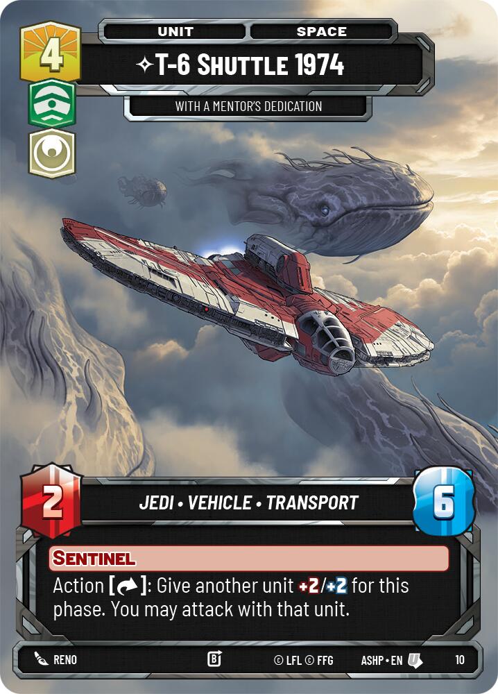 T-6 Shuttle 1974 - With a Mentor's Dedication (10) (10) [Ashes of the Empire Weekly Play Promos] | Shuffle n Cut Hobbies & Games