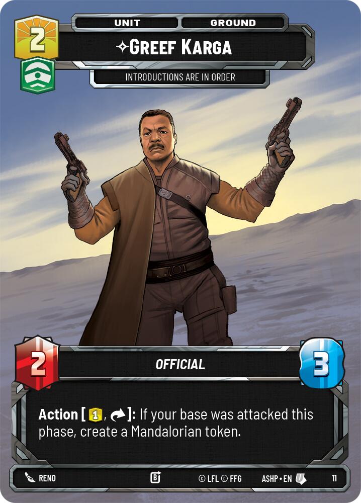 Greef Karga (11) (11) [Ashes of the Empire Weekly Play Promos] | Shuffle n Cut Hobbies & Games