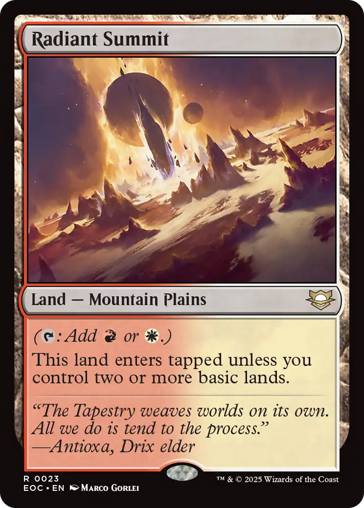 Radiant Summit [Edge of Eternities Commander] | Shuffle n Cut Hobbies & Games