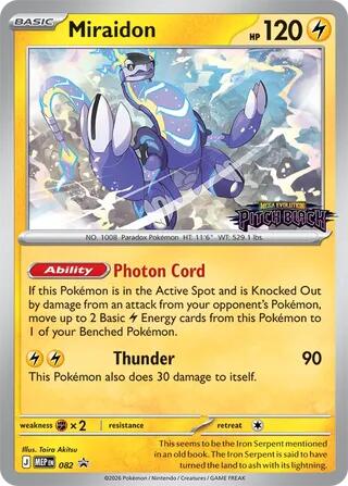 Miraidon (082) (Pitch Black Stamped) [Mega Evolution Promo] | Shuffle n Cut Hobbies & Games
