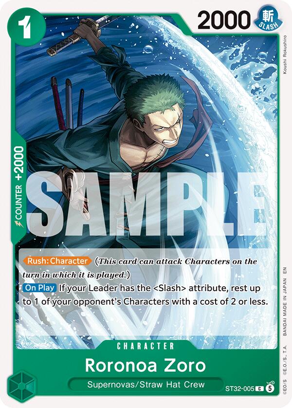 Roronoa Zoro [Starter Deck: GREEN Roronoa Zoro] | Shuffle n Cut Hobbies & Games