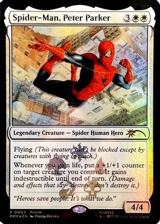 Spider-Man, Peter Parker (UMP-003) [Unique and Miscellaneous Promos] Foil | Shuffle n Cut Hobbies & Games