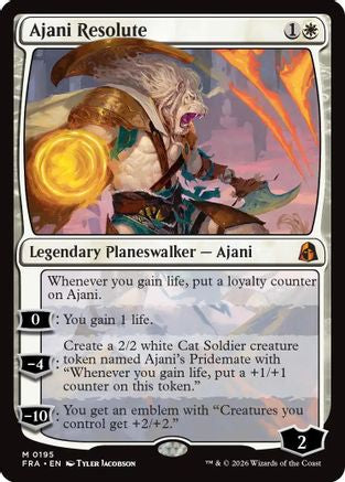 Ajani Resolute (FRA-195) [Reality Fracture] Foil | Shuffle n Cut Hobbies & Games