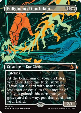 Enlightened Confidant (Borderless) (FRA-439) [Reality Fracture] Foil | Shuffle n Cut Hobbies & Games