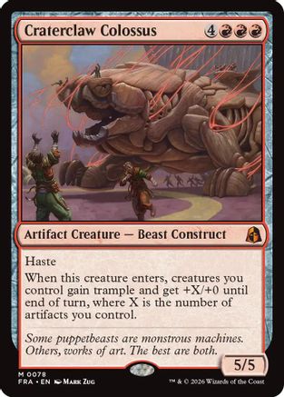 Craterclaw Colossus (FRA-078) [Reality Fracture] Foil | Shuffle n Cut Hobbies & Games